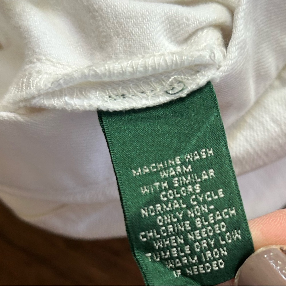 RALPH LAUREN JEANS CO White Straight Leg Capris Bareback Preppy Old Money Size 6 - Picture 15 of 15